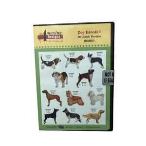 Dog Breeds I - Amazing Designs CD Embroidery Cd Rom Brand New Sealed